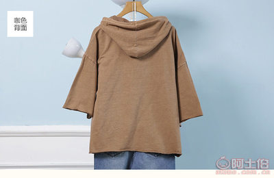 2017潮牌原創女裝 純棉五分袖連帽衛衣大碼批發指南